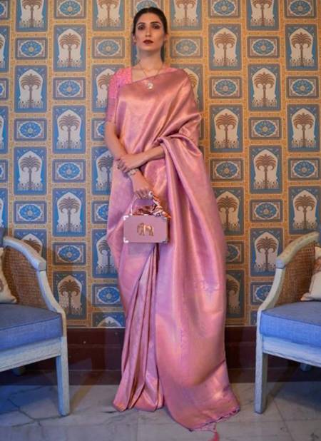 Pink Colour Kumbhi Silk Raj Tex New Latest Designer Ethnic Wear Saree Collection 236004